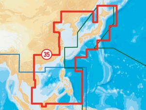 Навигационная карта Navionics Gold "Японское,Жёлтое и Восточно-Китайское моря"(код 35XG)